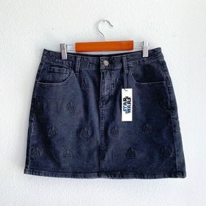 Disney Star Wars  Darth Vader women’s embroidered denim skirt